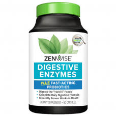 Zenwise Digestive Enzymes Plus Fast-Acting Probiotics, 60 vege caps